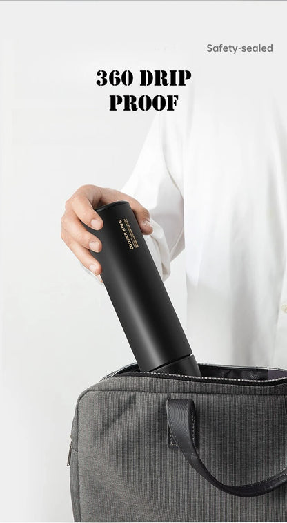 COOKER KING 480ml Smart Thermos Cup 316stainless Steel+PP Temperature Display Thermos Cup Waterbottle Office Business Meeting