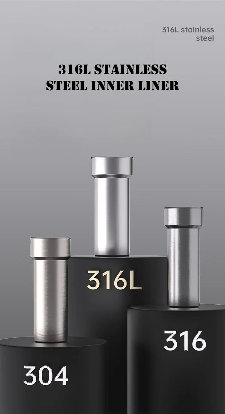 COOKER KING 480ml Smart Thermos Cup 316stainless Steel+PP Temperature Display Thermos Cup Waterbottle Office Business Meeting