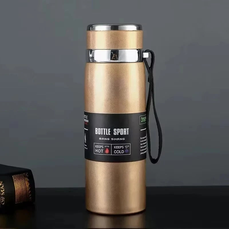 1L Thermal Water Bottle Vacuum Flasks Stainless Steel Thermos Bottle Keep Cold and Hot Water Bottle Thermos for Water Tea Coffee