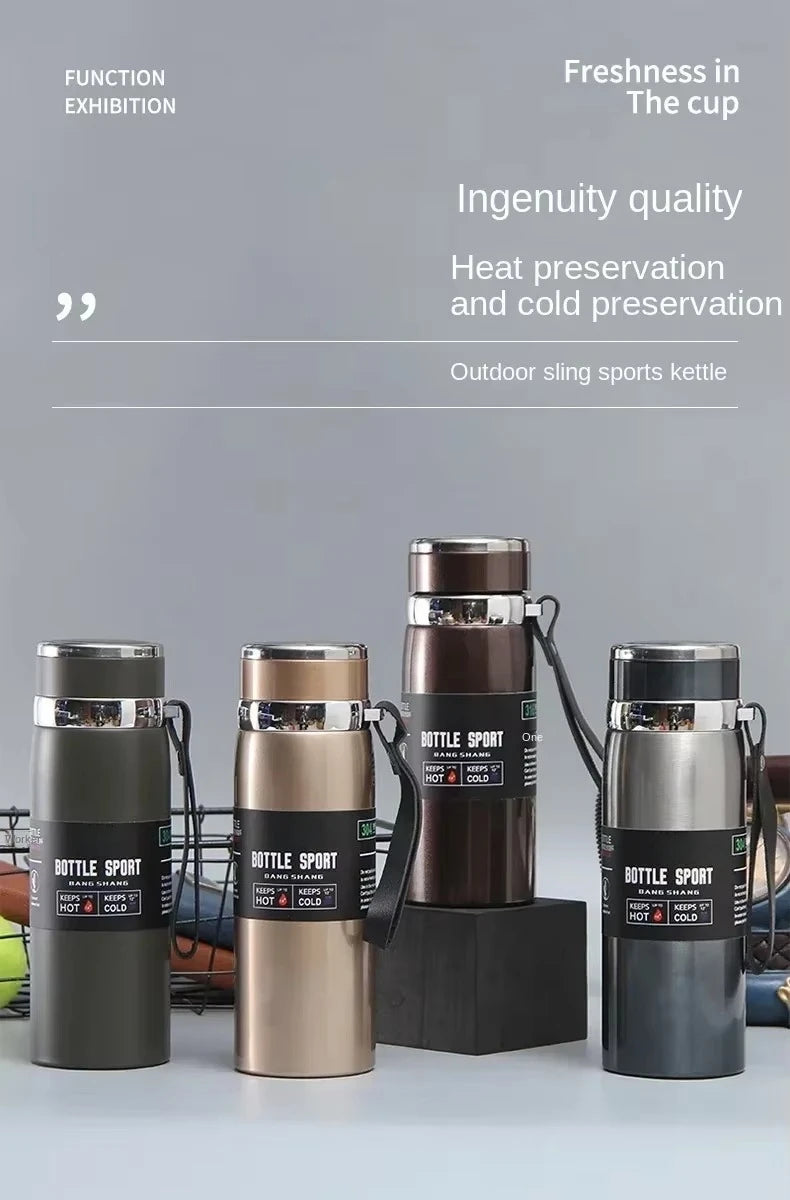 1L Thermal Water Bottle Vacuum Flasks Stainless Steel Thermos Bottle Keep Cold and Hot Water Bottle Thermos for Water Tea Coffee