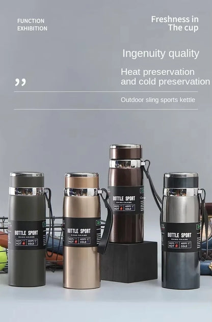 1L Thermal Water Bottle Vacuum Flasks Stainless Steel Thermos Bottle Keep Cold and Hot Water Bottle Thermos for Water Tea Coffee