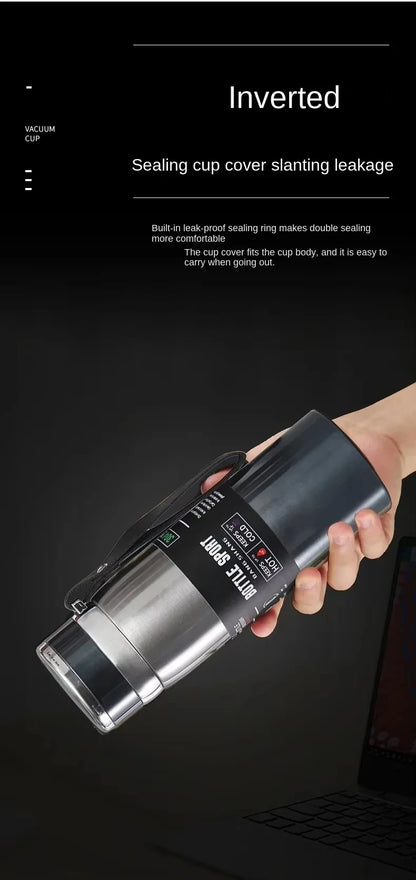 1L Thermal Water Bottle Vacuum Flasks Stainless Steel Thermos Bottle Keep Cold and Hot Water Bottle Thermos for Water Tea Coffee