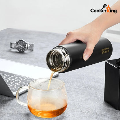 COOKER KING 480ml Smart Thermos Cup 316stainless Steel+PP Temperature Display Thermos Cup Waterbottle Office Business Meeting